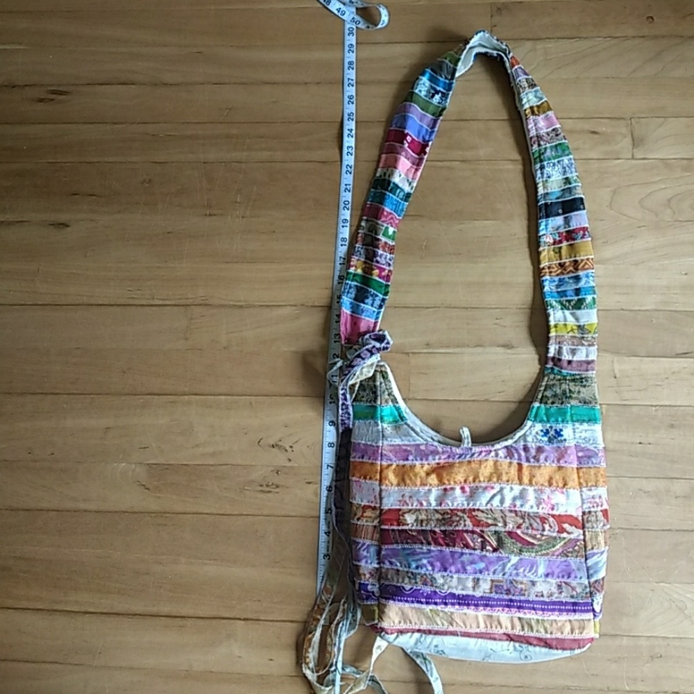 Multi colored boho hand bag